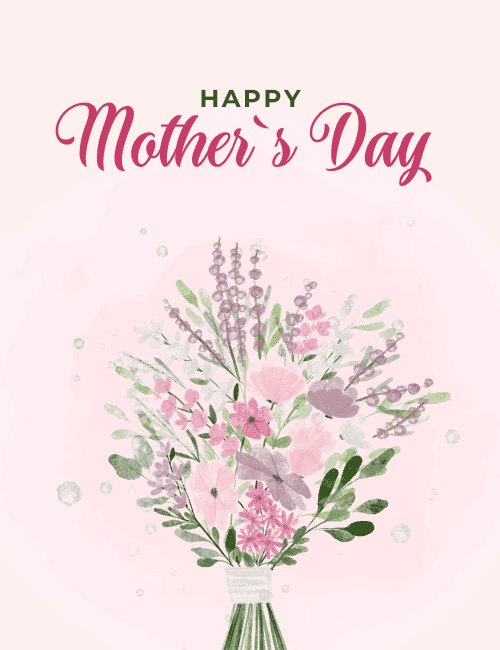 Happy Mother’s Day Soft Floral Bouquet Greeting Card