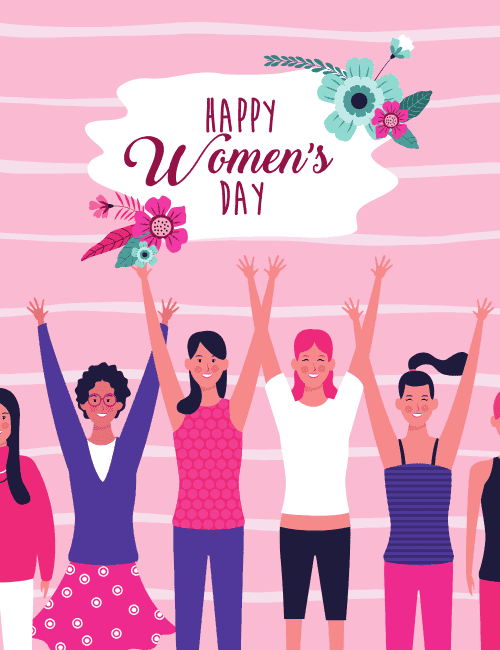 Happy Women’s Day Women Together Greeting Card
