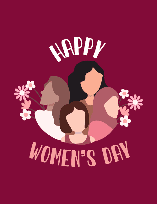Happy Women’s Day Women Unity Illustration Card