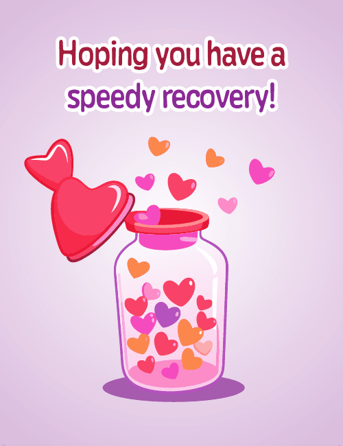 Hearts Speedy Recovery Get Well Soon Card