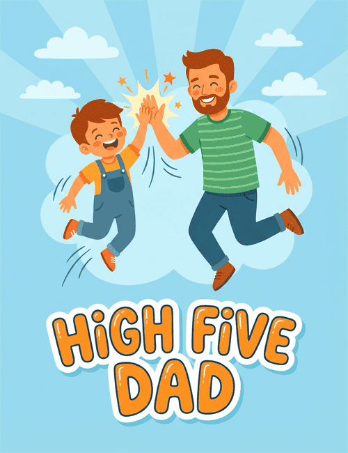 High Five Dad Fun Happy Father’s Day Card