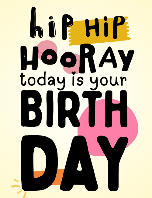 Hip Hip Hooray Birthday Card
