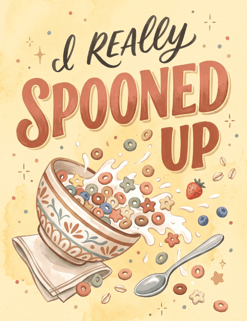 I Really Spooned Up Funny Sorry Card