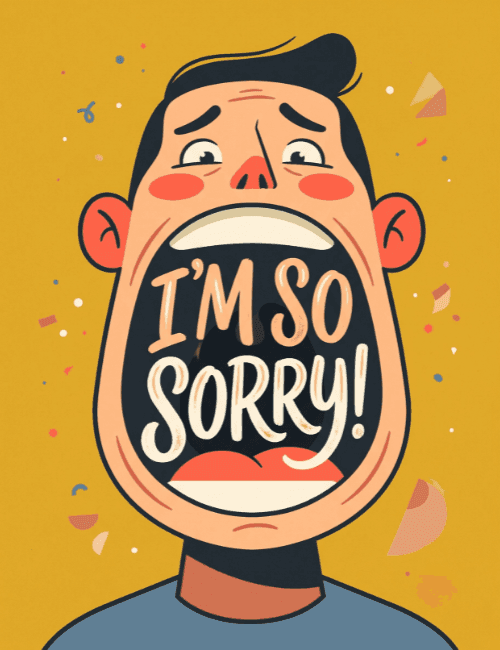 I'm So Sorry Funny Apology Card