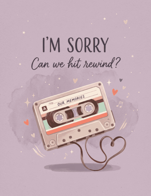 I'm Sorry Can We Hit Rewind Card