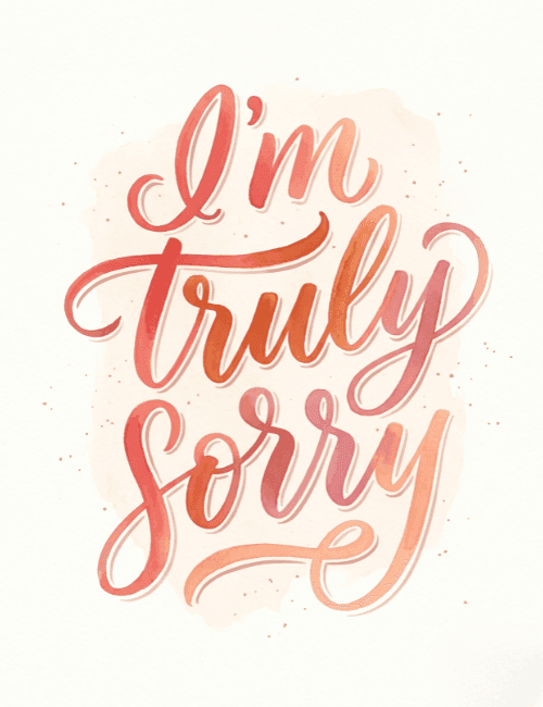 I'm Truly Sorry Heart Apology Card