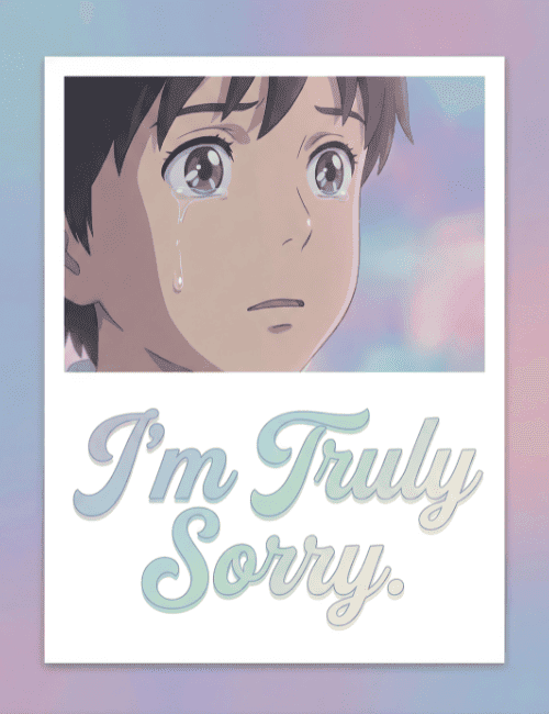 I’m Truly Sorry Emotional Polaroid Style Apology Card