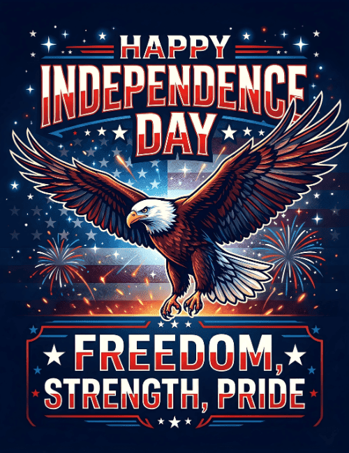 Independence Day Eagle Freedom Pride Card