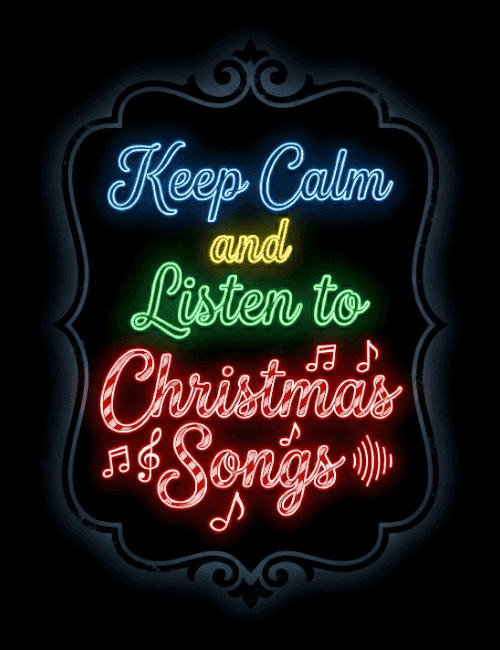 Keep Calm And Listen To Christmas Songs Funny Christmas Card