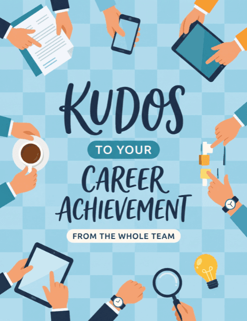Kudos to Your Career Achievement Card