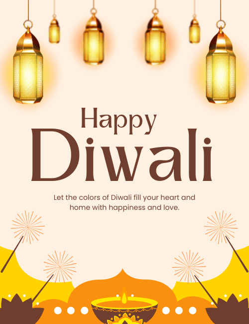 Lantern Glow Happy Diwali Card