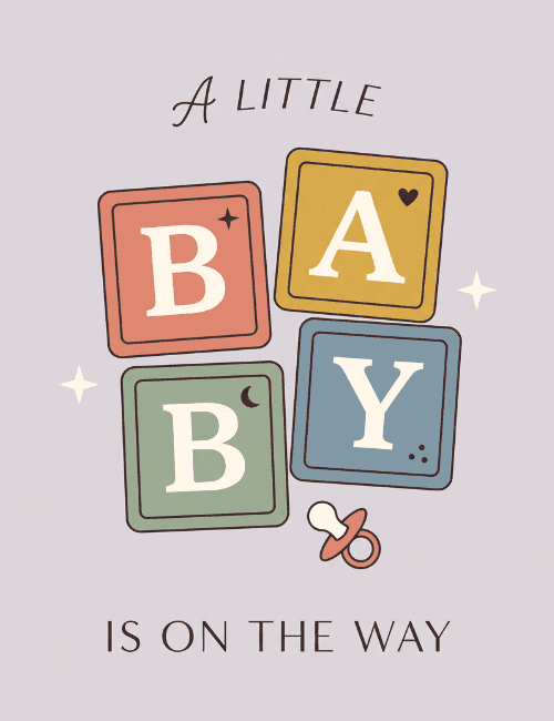 A Little Baby Is on the Way Card