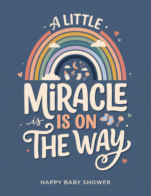 Little Miracle on the Way Baby Card