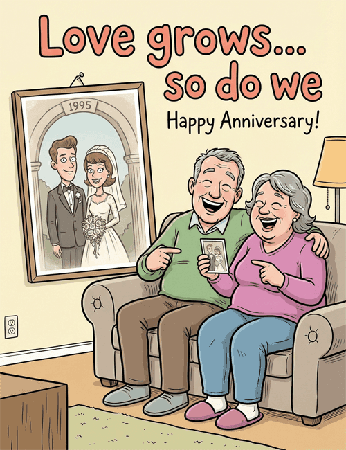 Love Grows So Do We – Happy Anniversary Card