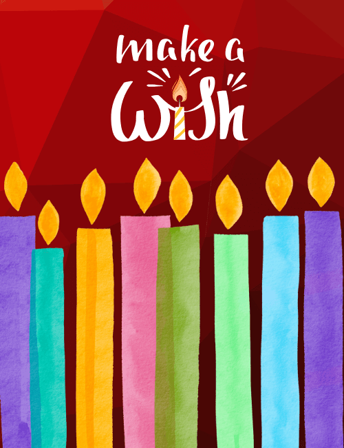 Make a Wish Candle Birthday Card