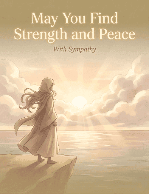 May You Find Strength and Peace With Sympathy Card