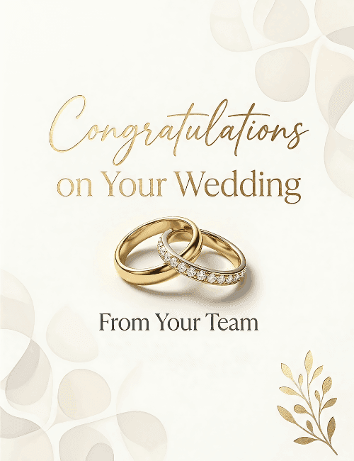 Congratulations on Your Wedding Rings Card