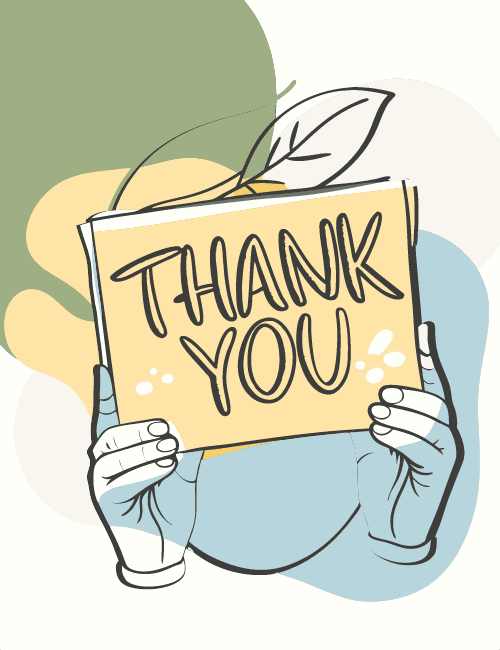 Minimalist Thank You Card – Hand-Drawn Modern Design