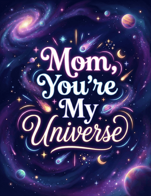 Mom You’re My Universe Mother’s Day Card