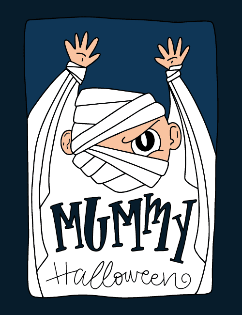 Mummy Halloween Card