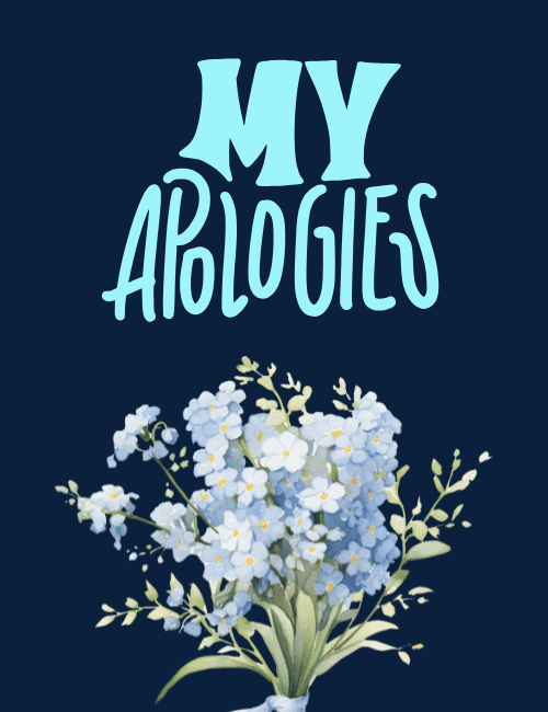 My Apologies Sorry Apology Card