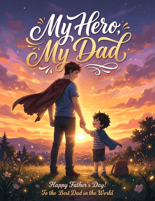 My Hero My Dad Proud Hero Father’s Day Card