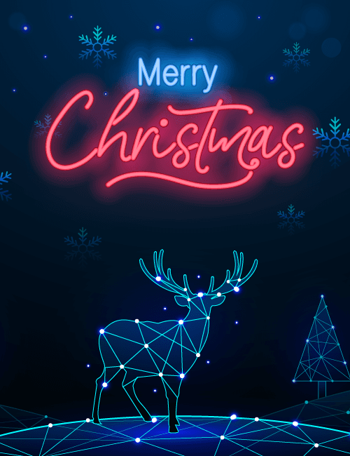 Neon Modern Merry Christmas