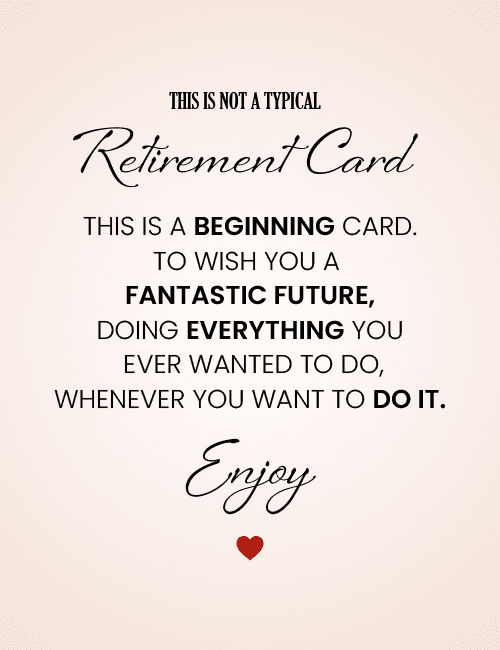 Not a Typical Retirement Card