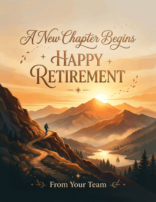 A New Chapter Begins Happy Retirement Card