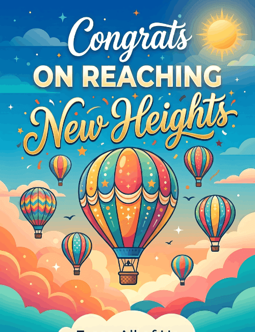 Reaching New Heights Congratulations