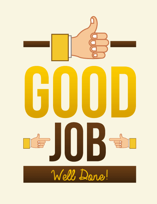 Minimalist Office Card – Thumbs Up “Good Job” for Colleague Appreciation