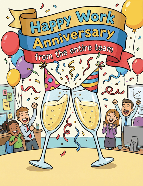 Happy Work Anniversary from the Entire Team
