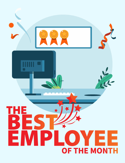 Office Recognition Card – Best Employee of the Month