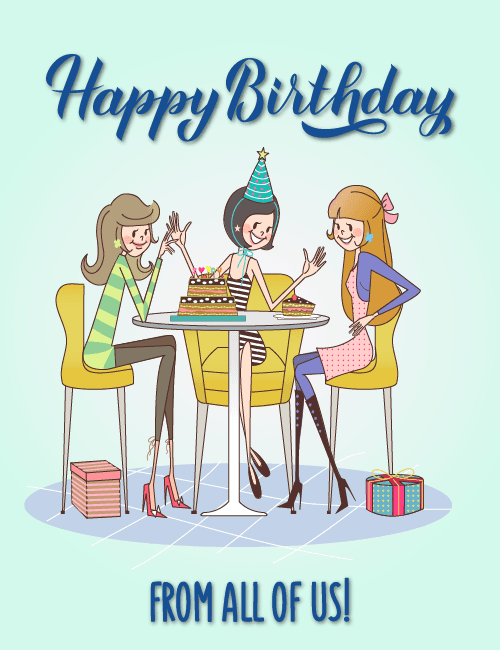 Office Team Happy Birthday From All of Us