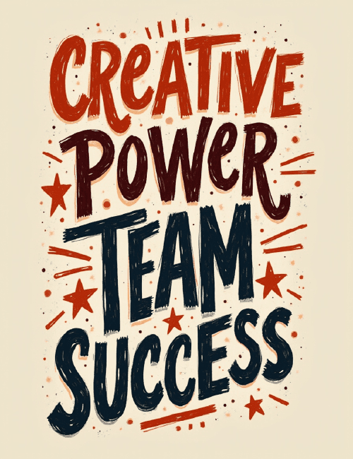 Office Team Success Card – Creative Power Quote