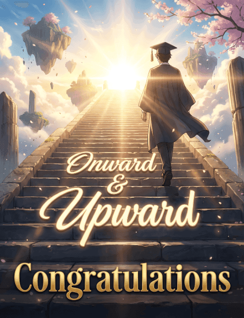 Onward and Upward Congratulations Graduation Card