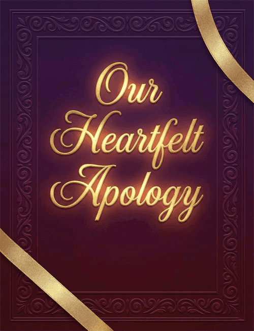 Our Heartfelt Apology Greeting Card
