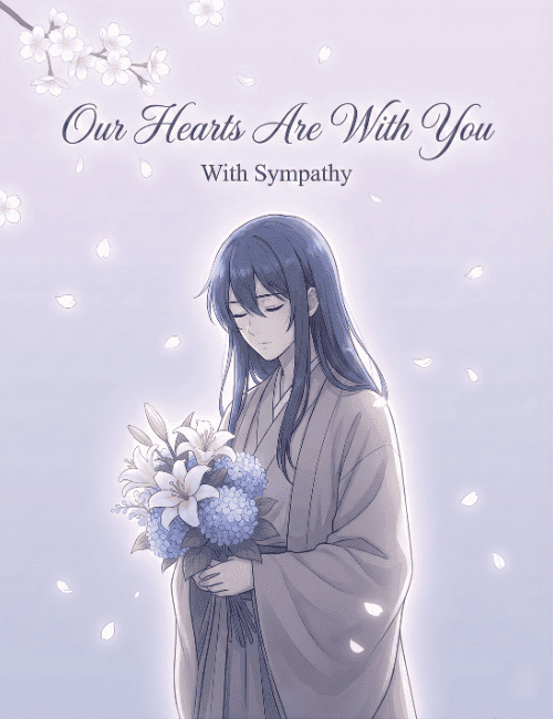Our Hearts Are With You Floral Sympathy Card