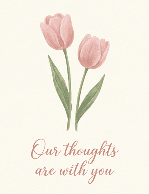 Our Thoughts Are With You Sympathy Card