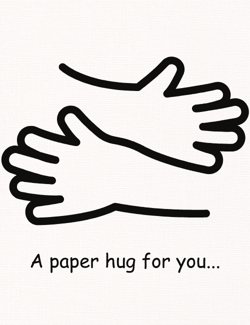 A Paper Hug - Minimalist Sympathy Card