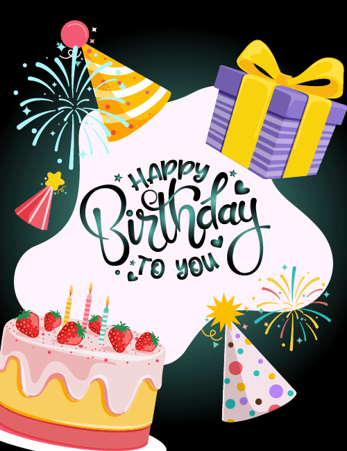 Party Fireworks Happy Birthday To You Wishes