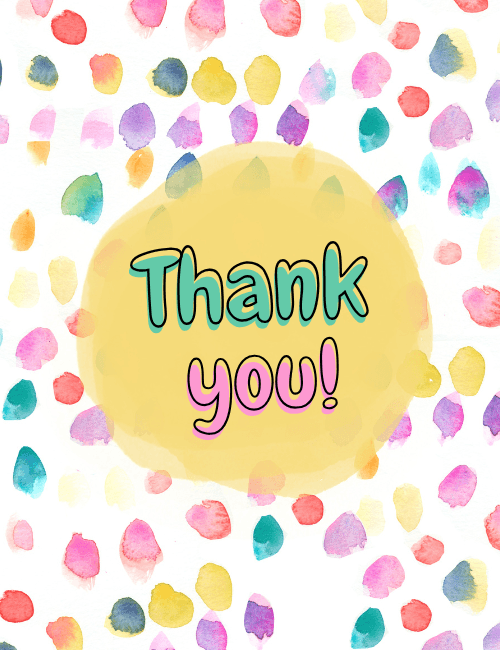 Pastel Watercolor Thank You Card – Soft & Cheerful Design