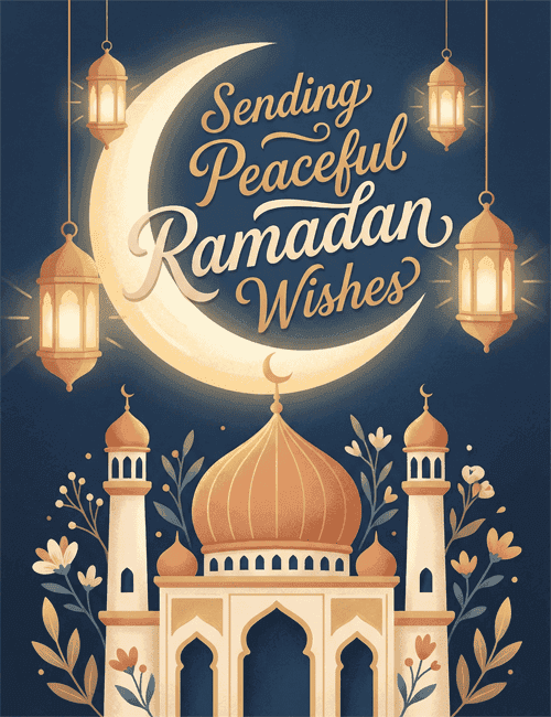 Sending Peaceful Ramadan Wishes Greeting Card