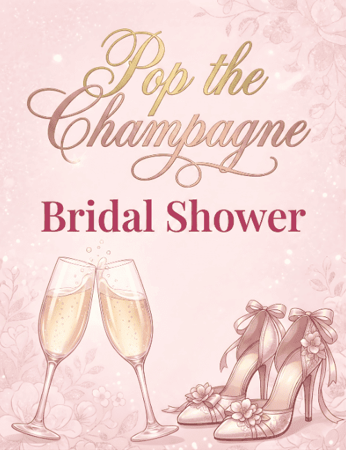 Pop the Champagne Elegant Bridal Shower Card