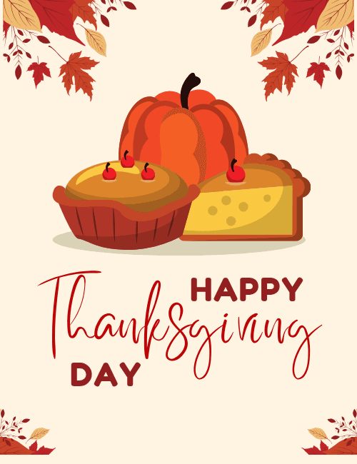 Pumpkin Pie Thanksgiving Card