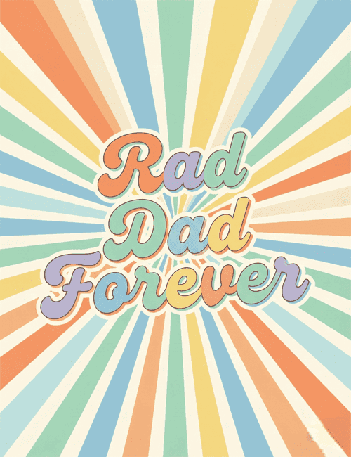 Rad Dad Forever Retro Father’s Day Card