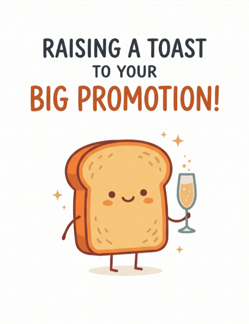 Raising a Toast to Your Big Promotion Card