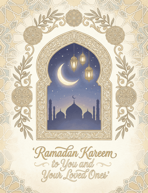 Ramadan Kareem Greeting Card for You and Your Loved Ones