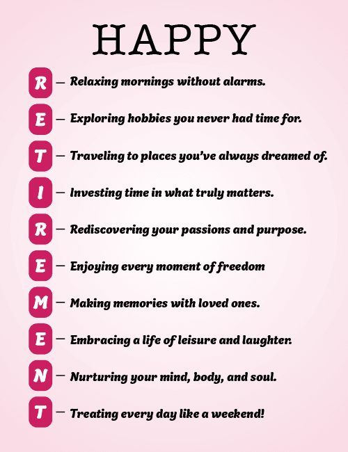 Happy Retirement Acronym