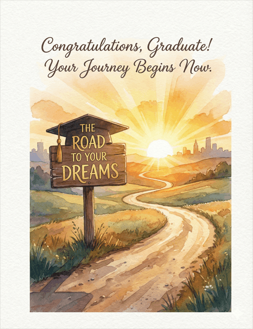 Road To Dreams Graduation Card